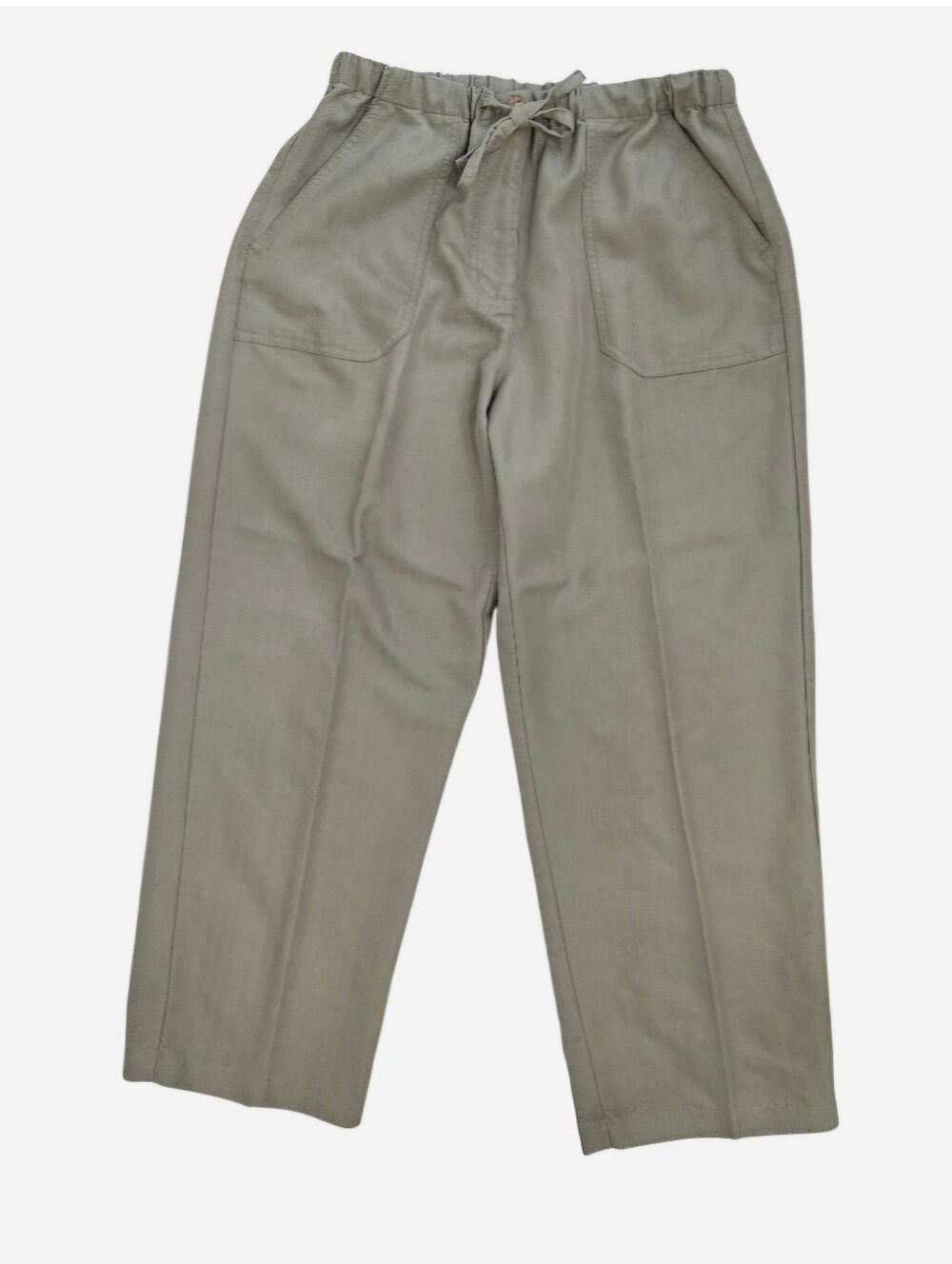 Sunset Cove sage green rayon & polyester pants with drawstring waist. size PM